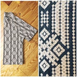 Anthro • Jacquard Geometric Top • XS/S